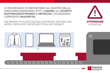 Informativa al passeggero - controlli di sicurezza